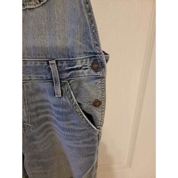Abercrombie & Fitch Denim Bib OverallsSZ Small Skinny Distressed Streetwear - Picture 6 of 13